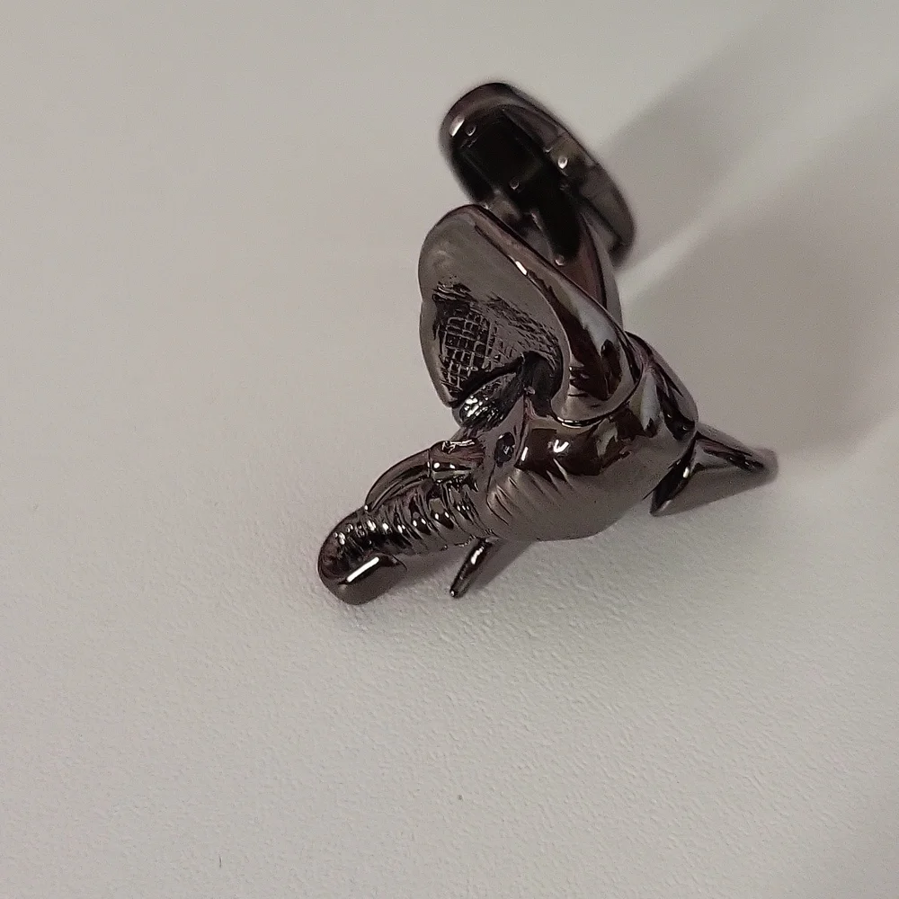 Caperci Men's Animal Elephant Head Shirt Cufflinks - Picture 3 of 8